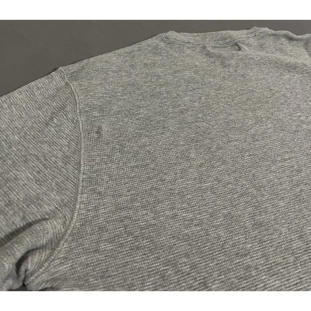Polo Ralph Lauren Mens XL Gray Waffle Knit Crewneck Cotton Logo Sweater